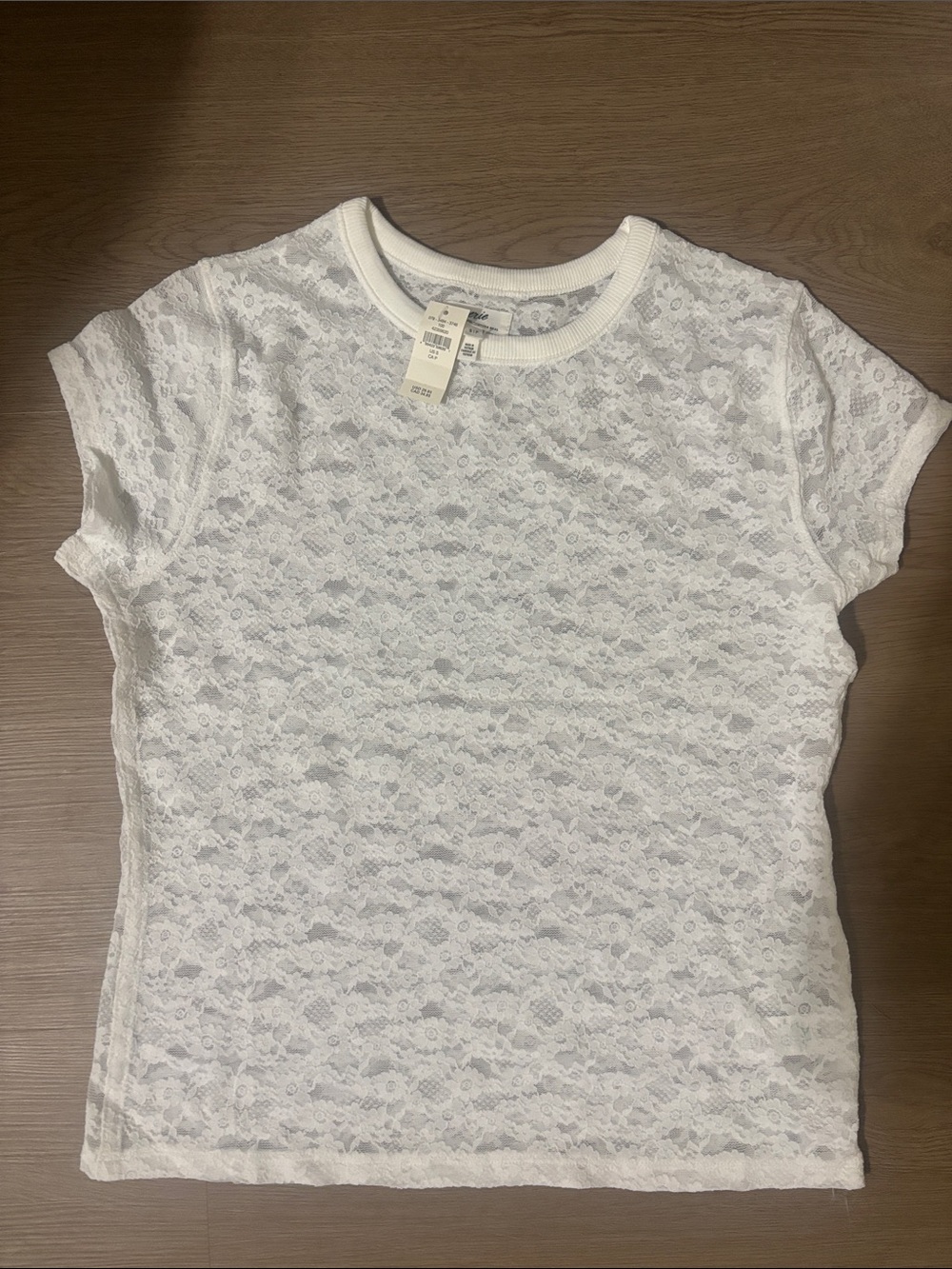 Aerie White Lace Short-Sleeve Top - Classic Summer Tee